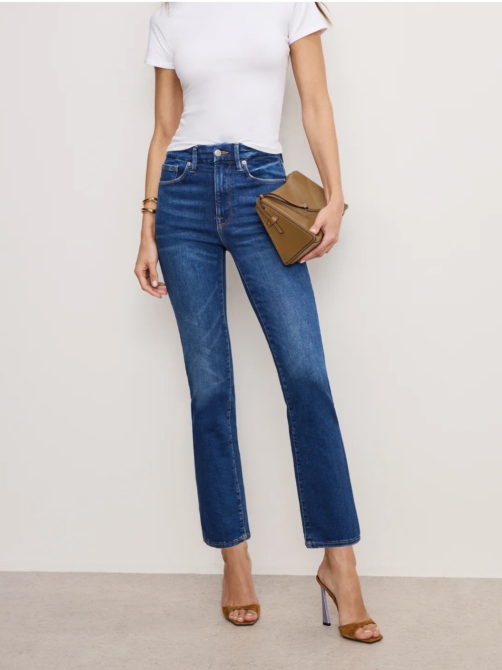 Good American Straight-Leg Jeans in Dark Indigo